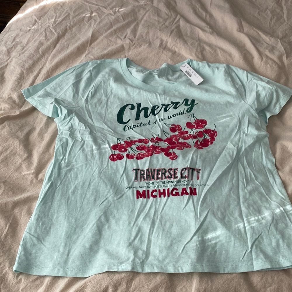 J crew Women's Plus size 2x TSHIRT Yummy aqua soft NWT